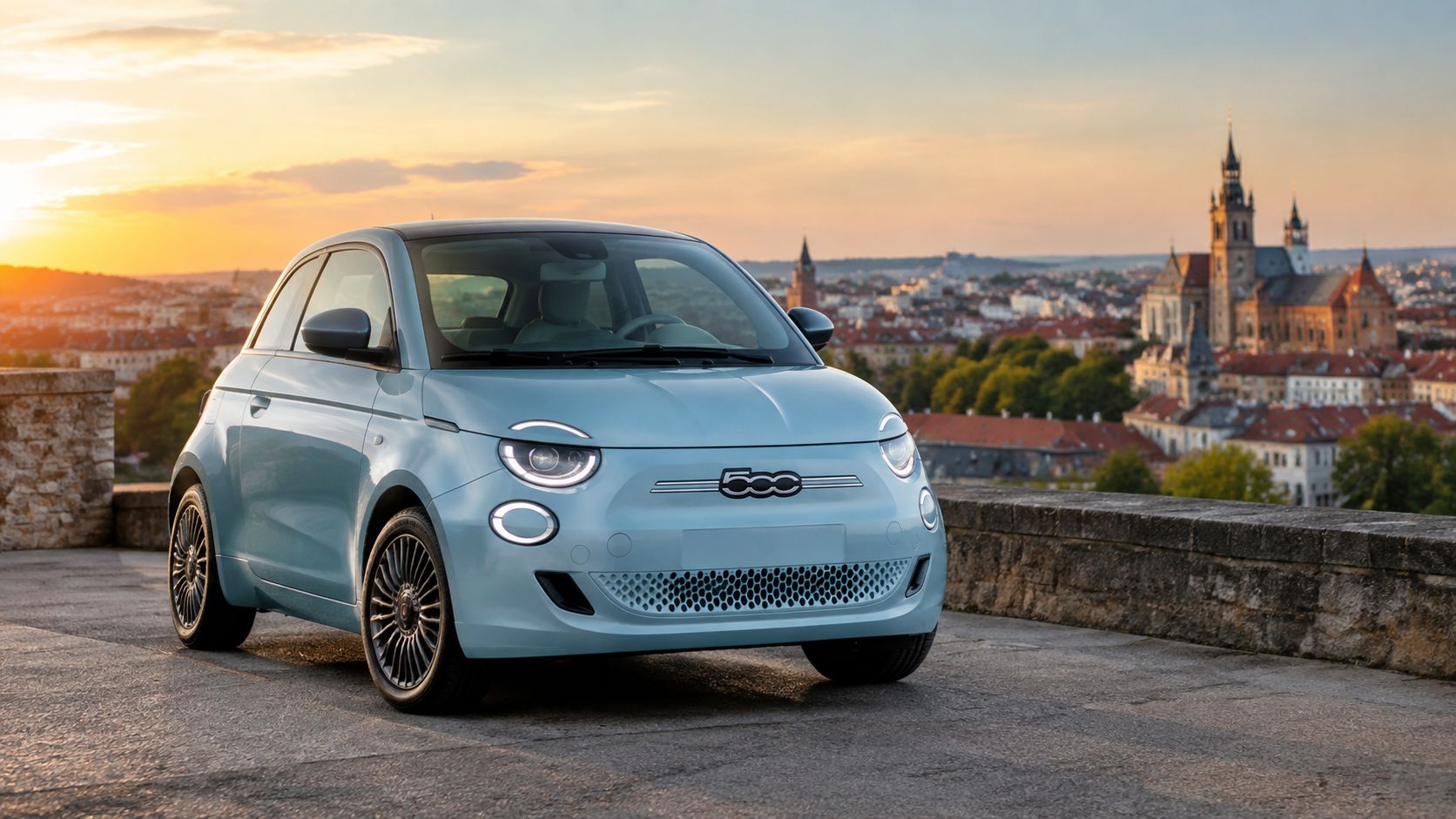 4. Fiat 500e – kultowy design na prąd